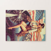  vliegtuig Pin-up Legpuzzel (Horizontaal)