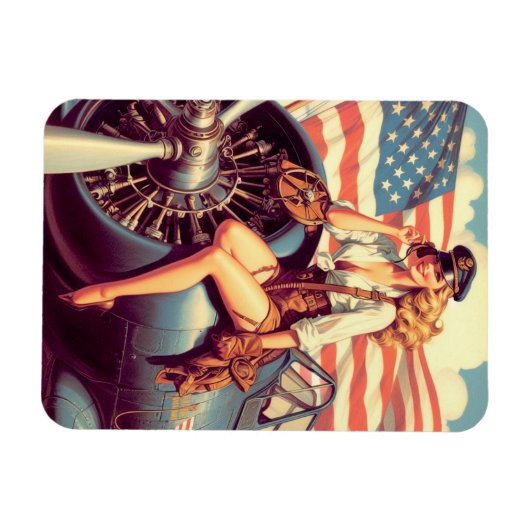 vliegtuig Pin-up Magneet (Horizontaal)