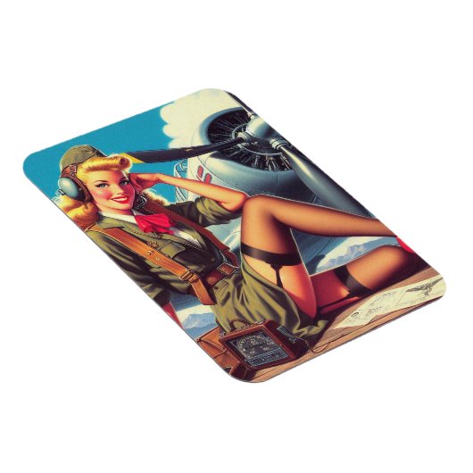  vliegtuig Pin-Up Magneet (Rechterzijde)