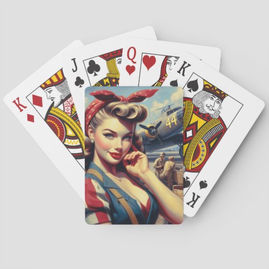 Vliegtuig Pin Up Pokerkaarten (Achterkant)