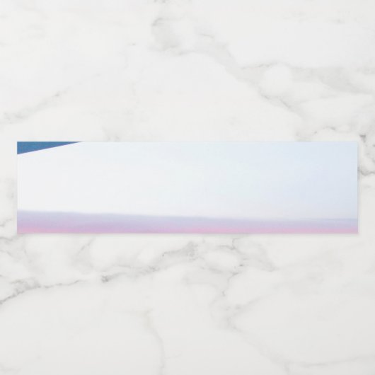 Vliegtuig Pink Pastel Sky Waterfles Etiket (Enkel label)