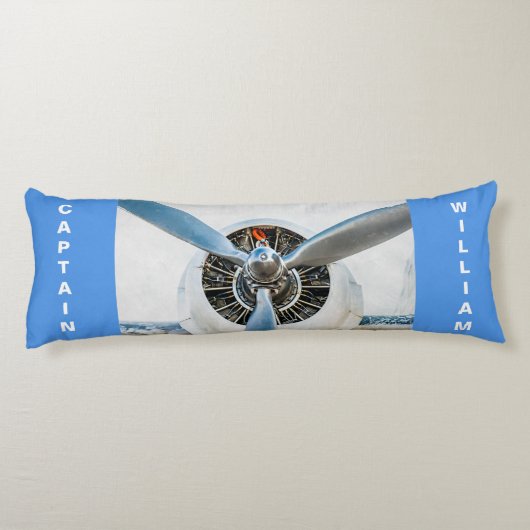 Vliegtuig propeller grappig aanpasbaar lichaamskussen (Achterkant)