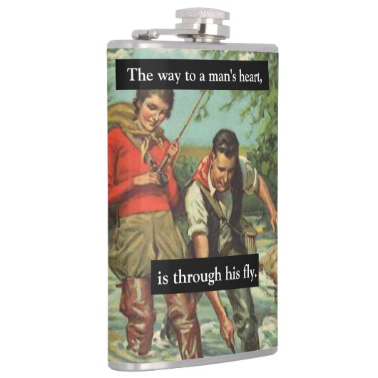 Vliegtuig -ro-Afbeelding met Funny Gezegde Heupfles (Rechts)