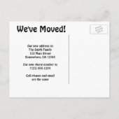 vliegtuig rond de aarde, adreswijziging aankondigingskaart (Achterkant)