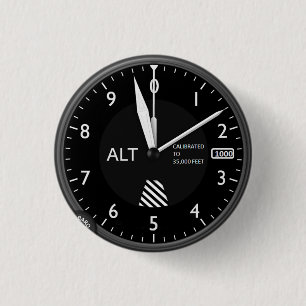 Vliegtuig Ronde Button 3,2 Cm