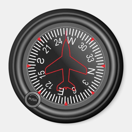 Vliegtuig Rubriekindicator Magneet (Voorkant)