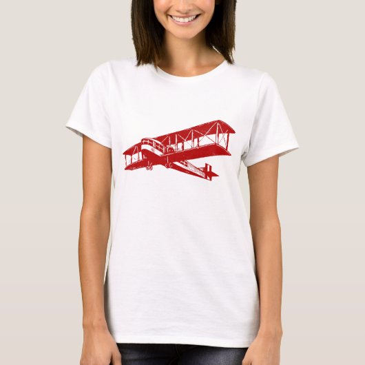 vliegtuig - Ruby Red T-shirt (Voorkant)