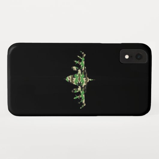 Vliegtuig silhouett van militaire jet-camouflage Case-Mate iPhone case (Achterkant (horizontaal))