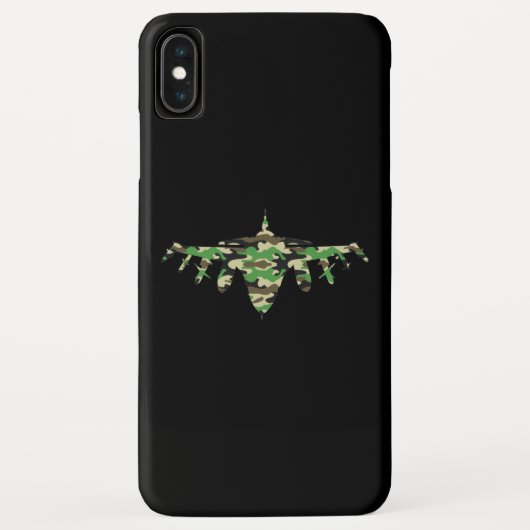 Vliegtuig silhouett van militaire jet-camouflage Case-Mate iPhone case (Achterkant)