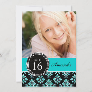 VLIEGTUIG SIXTEEN, BLAUWGROEN GLITTER, DAMASK KAART