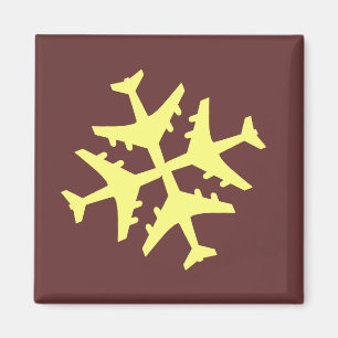 Vliegtuig Snowflake Magneet