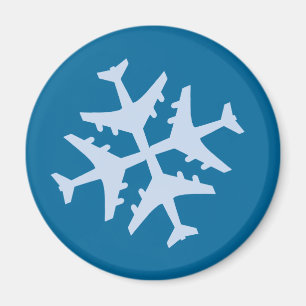 Vliegtuig Snowflake Magneet