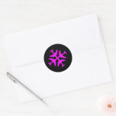 Vliegtuig Snowflake Ronde Sticker (Envelop)