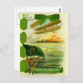 vliegtuig St Patrick's Day Kaart (Voorkant / Achterkant)