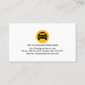 Vliegtuig startend van de startbaan  visitekaartje (Achterkant)