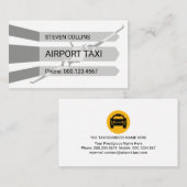 Vliegtuig startend van de startbaan  visitekaartje (Voorkant / Achterkant)