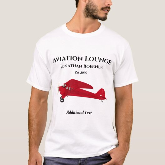 vliegtuig T-Shirt van Fun Aviation Lounge (Voorkant)