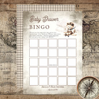 Vliegtuig Teddy Bear Baby shower Bingogame