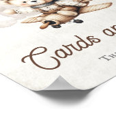 Vliegtuig Teddy Bear Douche Kaarten en geschenken Poster (Hoek)