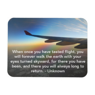 Vliegtuig tegen een kleurrijke instelzon magneet