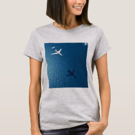Vliegtuig thema ontwerp t-shirt