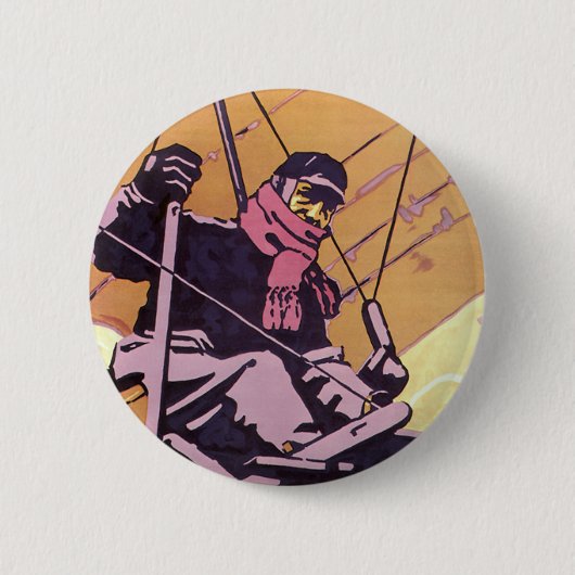 Vliegtuig  transport Hang glider Ronde Button 5,7 Cm (Voorkant)