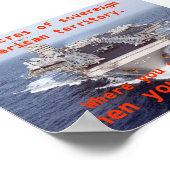 Vliegtuig transporteur poster (Hoek)