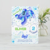 Vliegtuig Uitnodigingen (Staand voorkant)