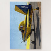 Vliegtuig van Air Tractor (geel en blauw) Legpuzzel (Verticaal)