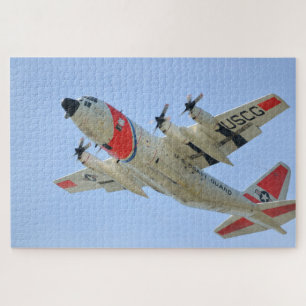Vliegtuig van de kustwacht in vlucht legpuzzel