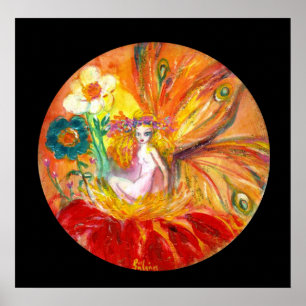 VLIEGTUIG VAN DE STROMEN, rode gele zwarte bruista Poster