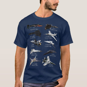 Vliegtuig van het snelste Jet Fighters-vliegtuig v T-shirt