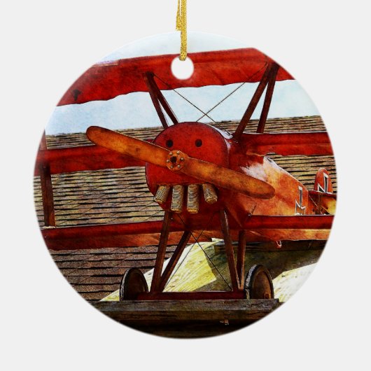  vliegtuig van Shirley Taylor Keramisch Ornament (Achterkant)