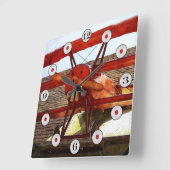 vliegtuig van Shirley Taylor Vierkante Klok (Hoek)