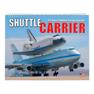 Vliegtuig van spaceshuttle-drager kalender