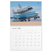 Vliegtuig van spaceshuttle-drager kalender (Jan 2026)