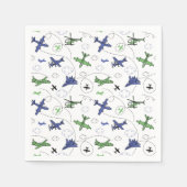 vliegtuig verjaardagsfeestje servet (Voorkant)