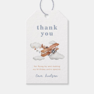 Vliegtuig Verjaardagsgunst Tags. Cadeaulabel