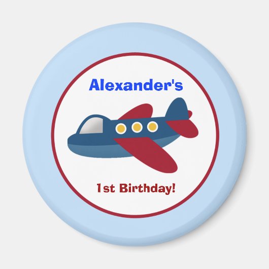 Vliegtuig Vervoer Ronde Custom Favor Magnet Magneet (Voorkant)