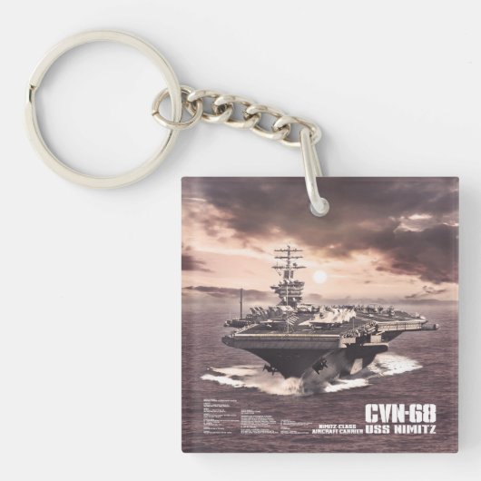 Vliegtuig vervoerder Nimitz Aif sleutelhanger (Voorkant)