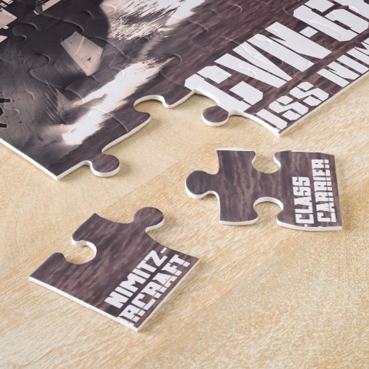 Vliegtuig vervoerder Nimitz Fuji puzzle Legpuzzel (Zijkant)