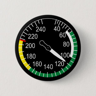 Vliegtuig-vliegsnelheidsindicator Ronde Button 5,7 Cm