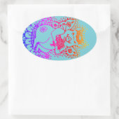 VLIEGTUIG, VLOEISBARE KLEUR STICKERS Ovaal BLAD (Tas)