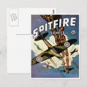 Vliegtuig voor brandbestrijding - Tweede Wereldoor Briefkaart (Voorkant / Achterkant)