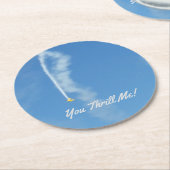  vliegtuig voor de luchtvaart ronde kartonnen onderzetter (Gebogen)