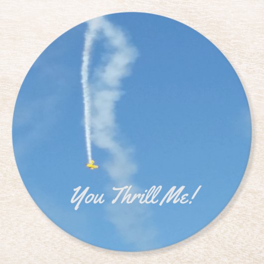  vliegtuig voor de luchtvaart ronde kartonnen onderzetter (Voorkant)