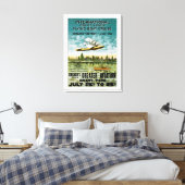 Vliegtuig voor grote meren - XL Canvas Afdruk (Insitu (Slaapkamer))