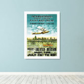 Vliegtuig voor grote meren - XL Canvas Afdruk (Insitu (Houten vloer))