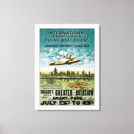 Vliegtuig voor grote meren - XL Canvas Afdruk (Voorkant)