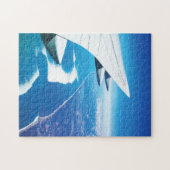 Vliegtuig Wings Sky Wolken Luchtfoto Legpuzzel (Horizontaal)